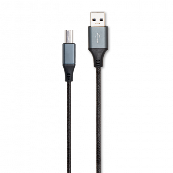 Cordon USB 2.0 A/B M/M nylon noir 5m - GMRAINFO1001