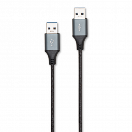 Cordon USB 2.0 A/A M/M nylon noir 2m - GMRAINFO1005