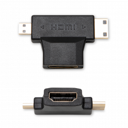 Adapt HDMI f vers mini m + micro m noir - GMRAVIDEO5006