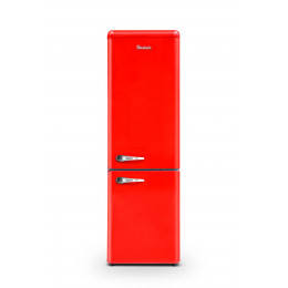 Combination refrigerator/freezer, vintage, 249 L, red