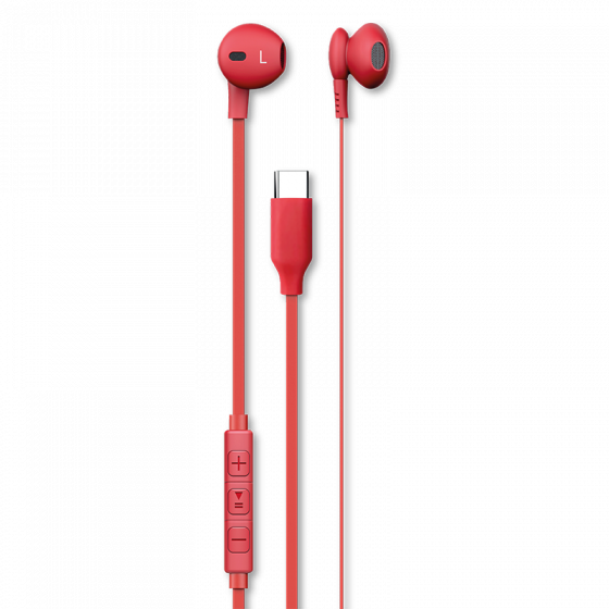 Ecouteurs auri USB C rouge