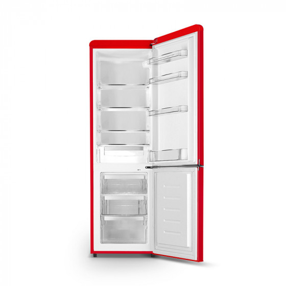 Réfrigérateur combiné vintage 249 L rouge
