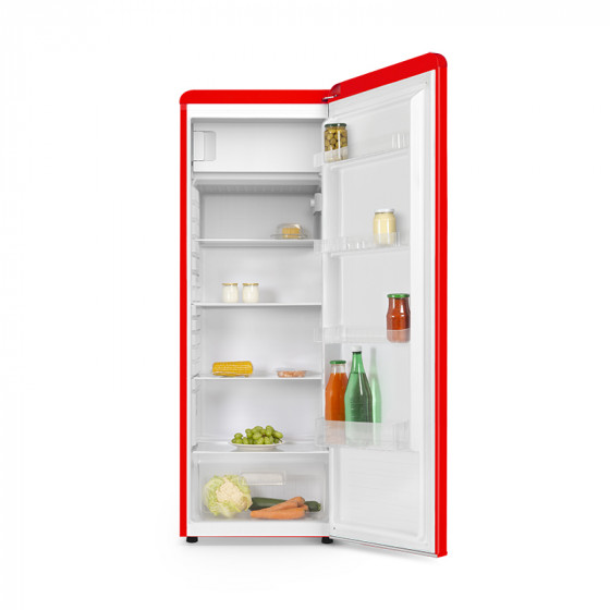 Réfrigérateur vintage 1 porte avec freezer 229 L rouge